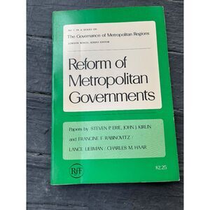 Reform of Metropolitan Governments - London Wingo - RFF Press 1972